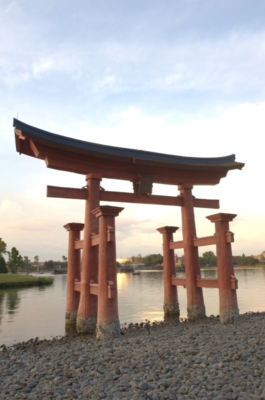 Japanse constructie in het water